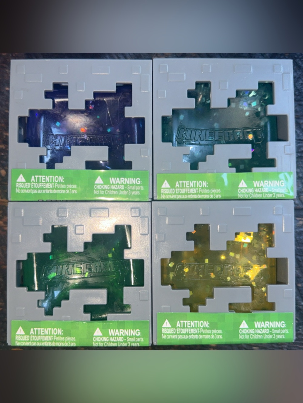 Minecraft Jelly Cubes - Viral Squishy Toy - Includes all 4 - Brand New